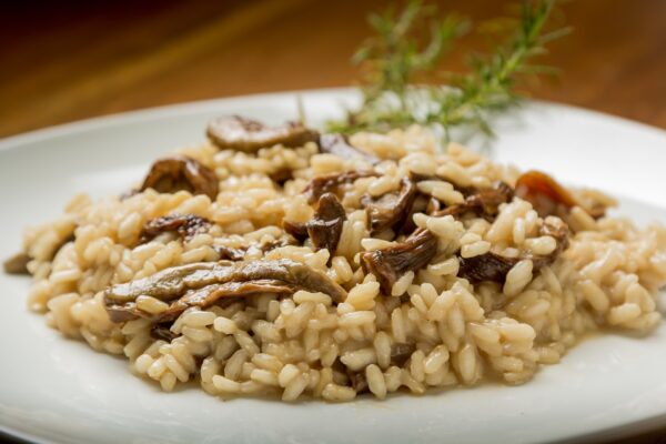 Risotto de Setas Silvestres con Mantequilla de Ajo